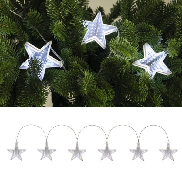 SAL Somogyi MRLC6/S LED-es díszfüzér, tükrös, csillag Újdonságok - Új termékek - 344317