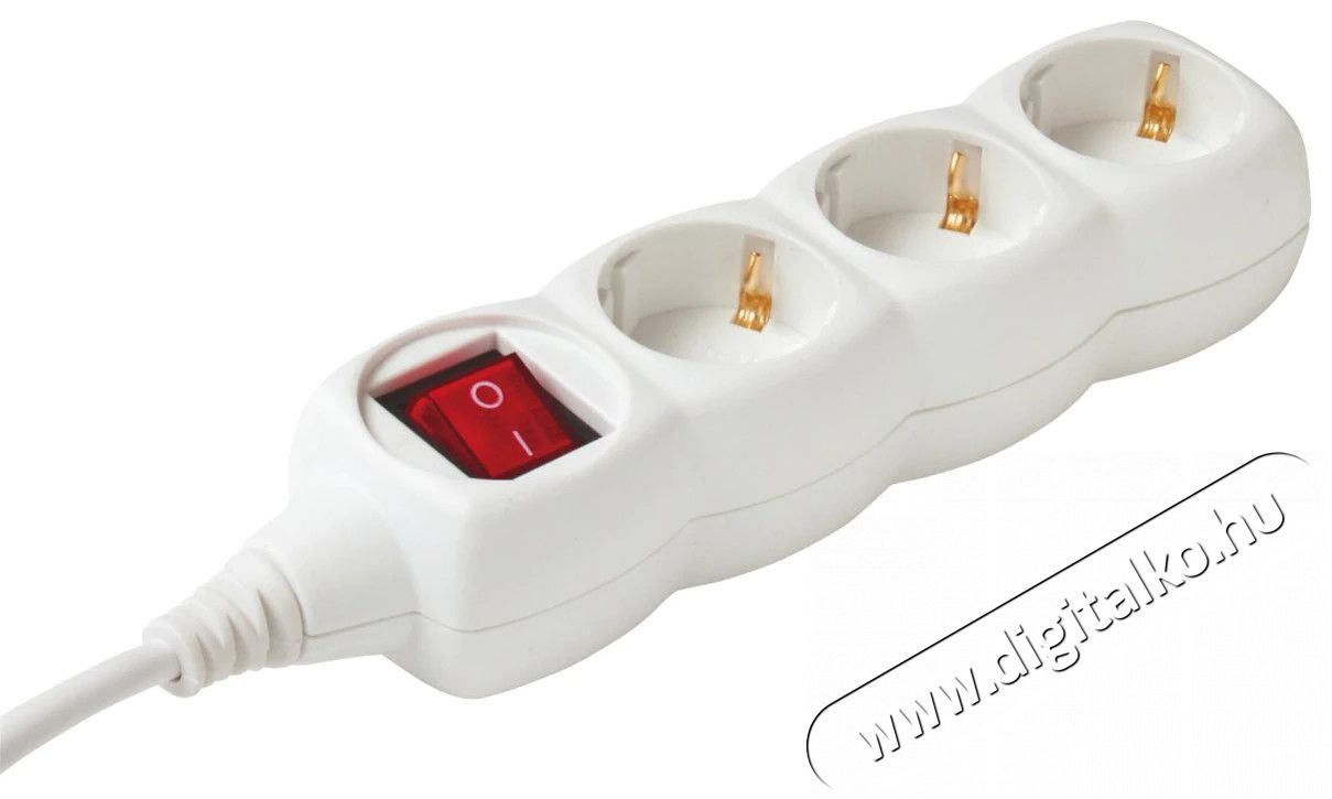 SAL Somogyi NV3K10WH15 3-AS ELOSZTÓ KAPCSOLÓVAL, 10 MÉTER 3X1,5MM2 FEHÉR Háztartás / Otthon / Kültér - Világítás / elektromosság - Hálózati elosztó / hosszabbító / adapter - 365787