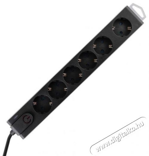 SAL Somogyi NVT 6K/BK 1,5m 6 aljzatos túlfeszültségvédett elosztó - fekete  Háztartás / Otthon / Kültér - Világítás / elektromosság - Hálózati elosztó / hosszabbító / adapter - 368259