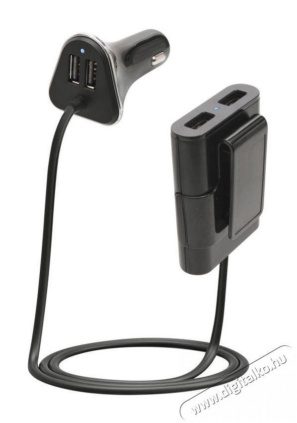 SAL Somogyi SA060 Autós USB gyorstöltő, 4x2,4A Újdonságok - Új termékek - 344334