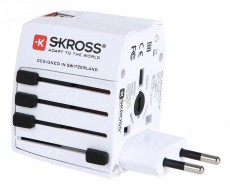Skross 1.302930 World Adapter MUV USB utazóadapter Háztartás / Otthon / Kültér - Világítás / elektromosság - Hálózati elosztó / hosszabbító / adapter - 329979