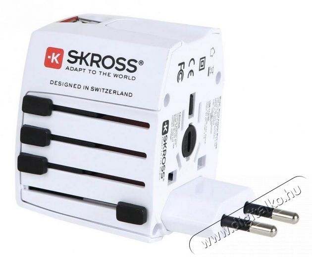 Skross 1.302930 World Adapter MUV USB utazóadapter Háztartás / Otthon / Kültér - Világítás / elektromosság - Hálózati elosztó / hosszabbító / adapter - 329979