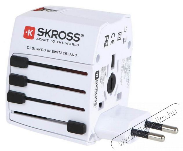 Skross 1.302150 World MUV USB utaz&oacute;adapter H&aacute;ztart&aacute;s / Otthon / K&uuml;lt&eacute;r - Vil&aacute;g&iacute;t&aacute;s / elektromoss&aacute;g - H&aacute;l&oacute;zati eloszt&oacute; / hosszabb&iacute;t&oacute; / adapter - 329978