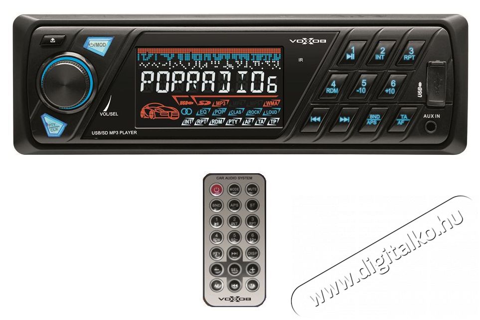 SAL Somogyi VB 6000 autórádió és zenelejátszó, USB/SD/FM/RDS/AUX Autóhifi / Autó felszerelés - Autórádió fejegység - Autórádió fejegység - 331841