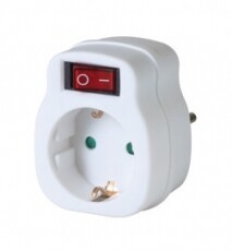 SAL Somogyi Home NVK1WH kapcsolós aljzat - fehér Háztartás / Otthon / Kültér - Világítás / elektromosság - Hálózati elosztó / hosszabbító / adapter - 299890