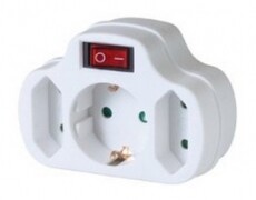 SAL Somogyi Home NVK 3/WH kapcsolós aljzat Háztartás / Otthon / Kültér - Világítás / elektromosság - Hálózati elosztó / hosszabbító / adapter - 297144