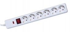 SAL Somogyi Home NVT 06K/WH túlfeszültségvédett elosztó Háztartás / Otthon / Kültér - Világítás / elektromosság - Hálózati elosztó / hosszabbító / adapter - 297205
