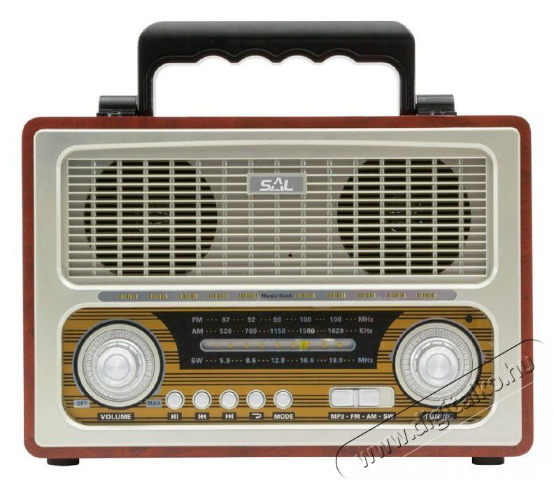 SAL Somogyi RRT 3B Retro táskarádió és multimédia lejátszó Audio-Video / Hifi / Multimédia - Hordozható CD / DVD / Multimédia készülék - MP3/MP4 lejátszó - 327936