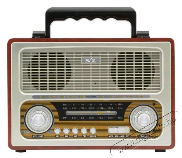 SAL Somogyi RRT 3B Retro táskarádió és multimédia lejátszó Audio-Video / Hifi / Multimédia - Hordozható CD / DVD / Multimédia készülék - MP3/MP4 lejátszó - 327936