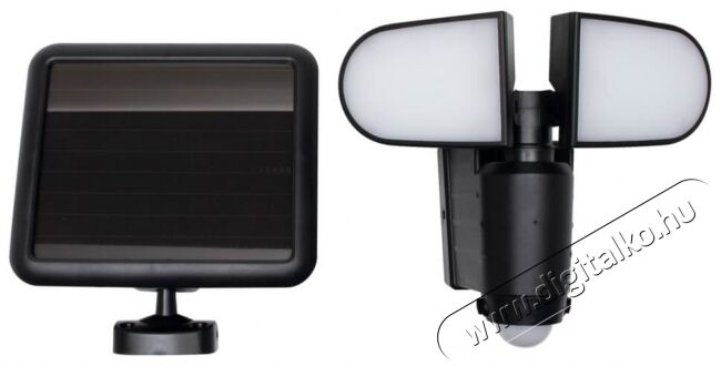 SAL Somogyi FLP 5 SOLAR napelemes fekete kerti lámpa mozgásérzékelővel Háztartás / Otthon / Kültér - Világítás / elektromosság - Kerti / kültéri lámpa - 368265