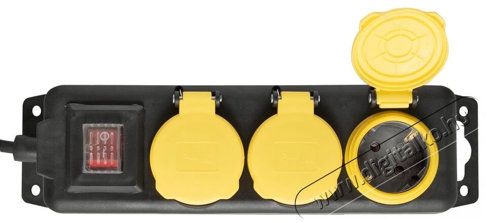 SAL Somogyi NVO 03K-5/BK/1,5 5m 3-as kültéri elosztó Háztartás / Otthon / Kültér - Világítás / elektromosság - Hálózati elosztó / hosszabbító / adapter - 368140