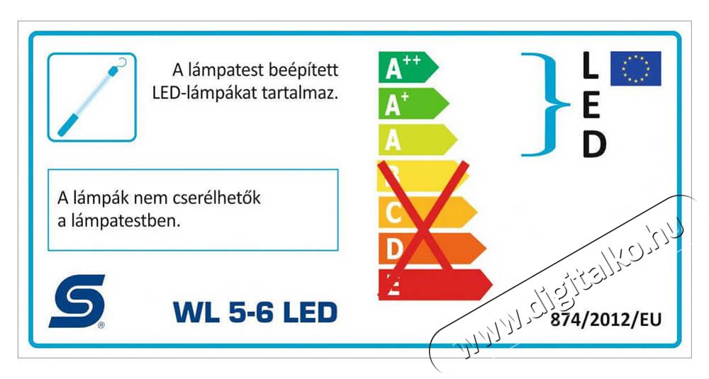 SAL Somogyi WL 5-6 LED LED-es, kapcsolós szerelőlámpa Háztartás / Otthon / Kültér - Világítás / elektromosság - Kerti / kültéri lámpa - 331850