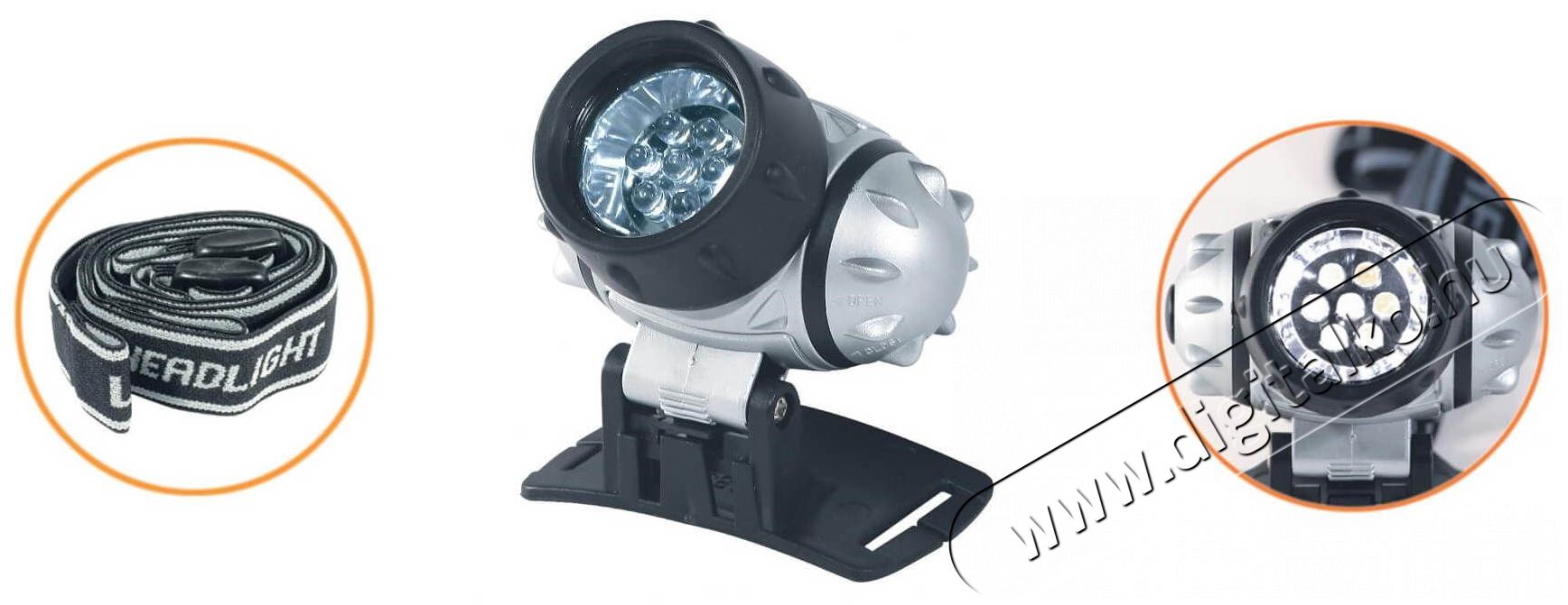 SAL Somogyi PLF 7 Fejlámpa, 7 LED Háztartás / Otthon / Kültér - Világítás / elektromosság - Fejlámpa - 331748