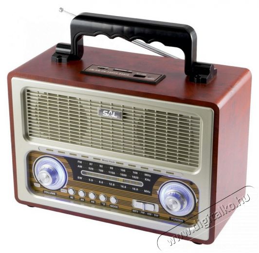 SAL Somogyi RRT 3B Retro táskarádió és multimédia lejátszó Audio-Video / Hifi / Multimédia - Hordozható CD / DVD / Multimédia készülék - MP3/MP4 lejátszó - 327936