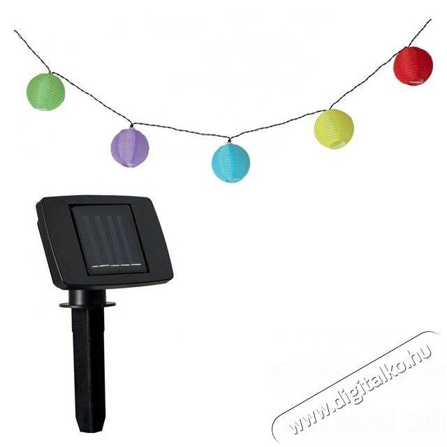 SAL Somogyi MX 203 napelemes színes lampion füzér Háztartás / Otthon / Kültér - Világítás / elektromosság - Led szalag / fényfüzér - 314834