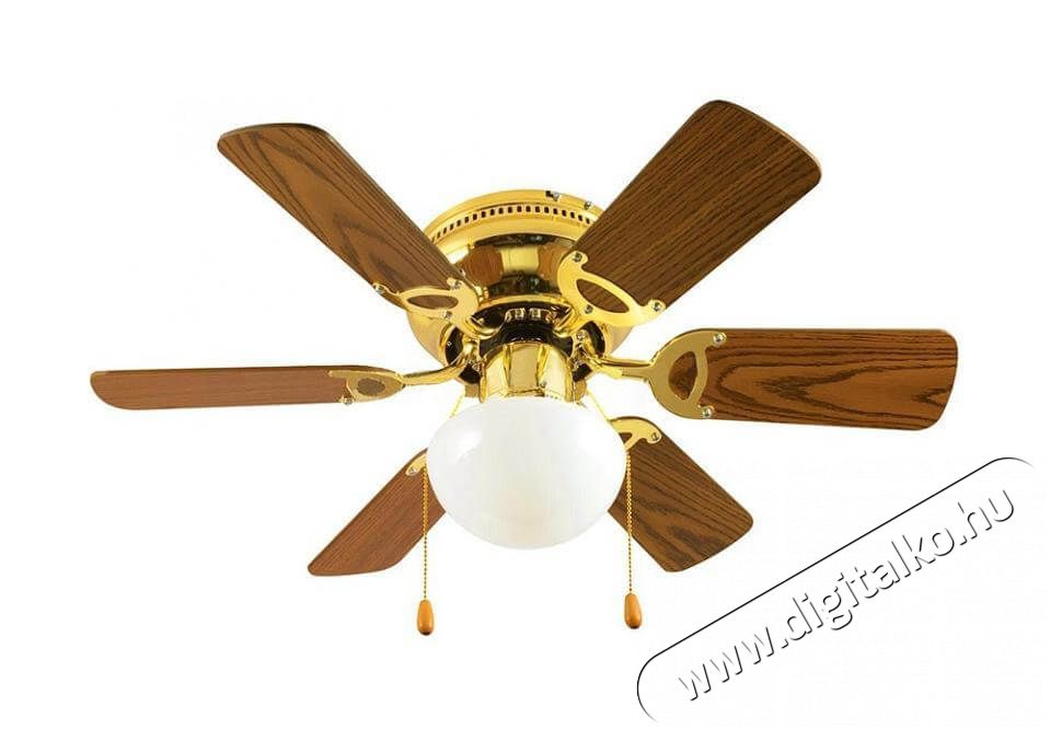 SAL Somogyi Home CF 760L arany színű mennyezeti ventilátor lámpával Újdonságok - Új termékek - 349876