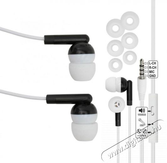 SAL Somogyi EPM 1 sztereó mikrofonos fülhallgató - fekete/fehér Audio-Video / Hifi / Multimédia - Fül és Fejhallgatók - Fülhallgató mikrofonnal / headset - 329874