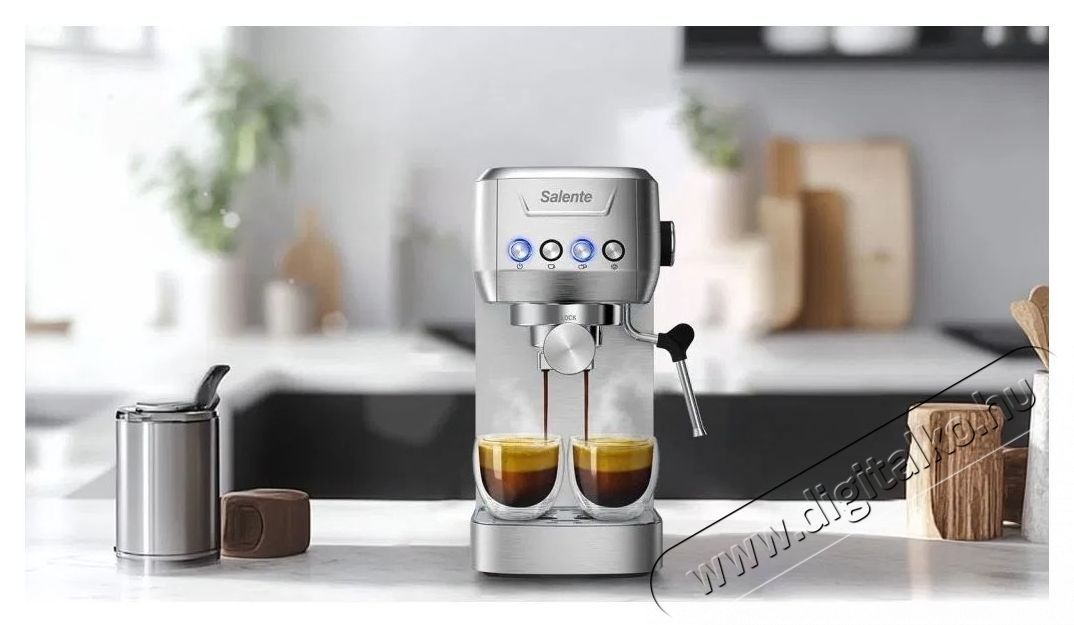 Salente Coffio karos k&aacute;v&eacute;főző- fekete-antracit Konyhai term&eacute;kek - K&aacute;v&eacute;főző / k&aacute;v&eacute;&ouml;rlő / kieg&eacute;sz&iacute;tő - Pressz&oacute; k&aacute;v&eacute;főző - 532860