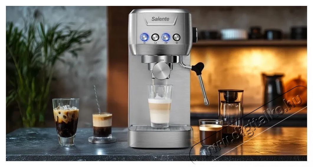 Salente Coffio karos k&aacute;v&eacute;főző- fekete-antracit Konyhai term&eacute;kek - K&aacute;v&eacute;főző / k&aacute;v&eacute;&ouml;rlő / kieg&eacute;sz&iacute;tő - Pressz&oacute; k&aacute;v&eacute;főző - 532860