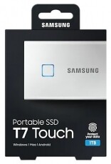 SAMSUNG 1000GB USB 3.2 (MU-PC1T0S/WW) ujjlenyomatolvasós T7 Touch külső SSD - ezüst Egyéb - Nem forgalmazzuk ! - 369776