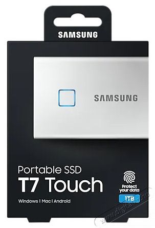 SAMSUNG 1000GB USB 3.2 (MU-PC1T0S/WW) ujjlenyomatolvasós T7 Touch külső SSD - ezüst Iroda és számítástechnika - Adattároló / merevlemez - Külső SSD