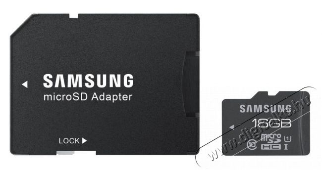 SAMSUNG 16GB SD micro Pro (Class10, UHS-1 Grade 1) (MB-MGAGBA/EU) memória kártya adapterrel Memória kártya / Pendrive - MicroSD / MicroSDHC kártya - 332755