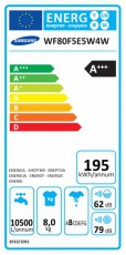 SAMSUNG WF80F5E5W4W/LE mosógép Háztartás / Otthon / Kültér - Mosógép / szárítógép - Elöltöltős normál (60cm-ig) mosógép - 294083