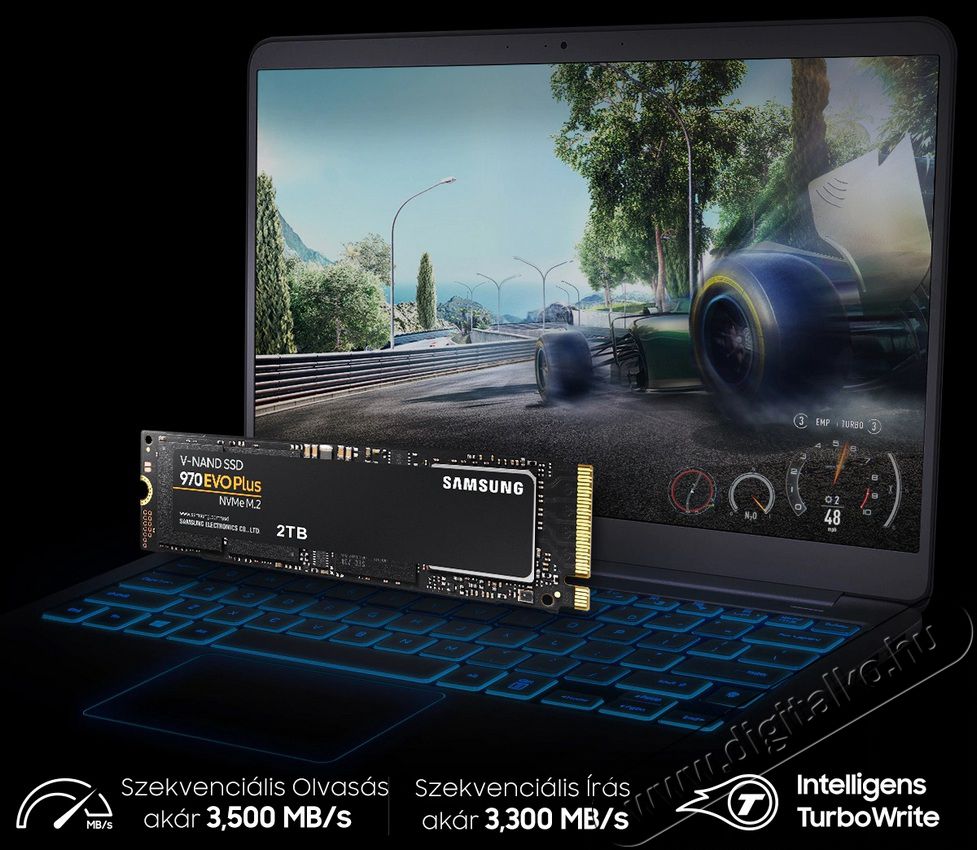SAMSUNG 2000GB NVMe 1.3 M.2 2280 970 EVO Plus (MZ-V7S2T0BW) SSD Újdonságok - Új termékek - 369779