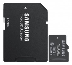 SAMSUNG 16GB SD micro Pro (Class10, UHS-1 Grade 1) (MB-MGAGBA/EU) memória kártya adapterrel Memória kártya / Pendrive - MicroSD / MicroSDHC kártya - 332755