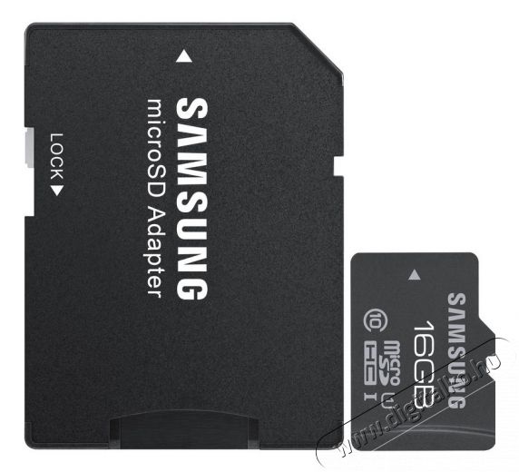 SAMSUNG 16GB SD micro Pro (Class10, UHS-1 Grade 1) (MB-MGAGBA/EU) memória kártya adapterrel Memória kártya / Pendrive - MicroSD / MicroSDHC kártya - 332755