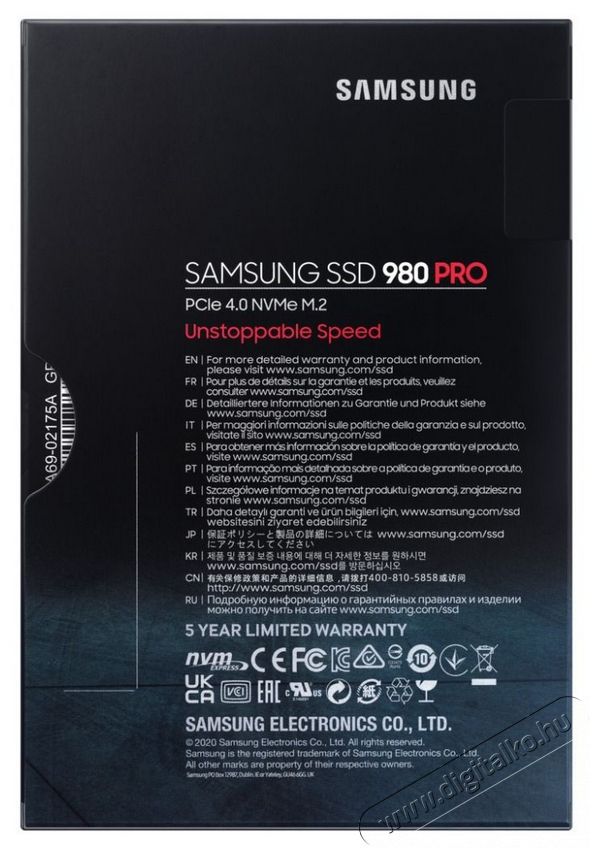 SAMSUNG 1000GB NVMe 1.3c M.2 2280 980 PRO (MZ-V8P1T0BW) SSD Egyéb - Nem forgalmazzuk ! - 369770