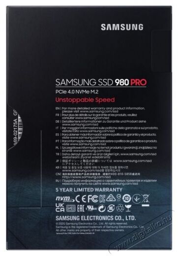 SAMSUNG 1000GB NVMe 1.3c M.2 2280 980 PRO (MZ-V8P1T0BW) SSD Egyéb - Nem forgalmazzuk ! - 369770