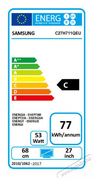 SAMSUNG C27H711QEU WQHD QLED ívelt monitor Iroda és számítástechnika - Monitor - Monitor - 320369