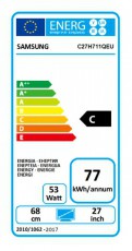 SAMSUNG C27H711QEU WQHD QLED ívelt monitor Iroda és számítástechnika - Monitor - Monitor - 320369