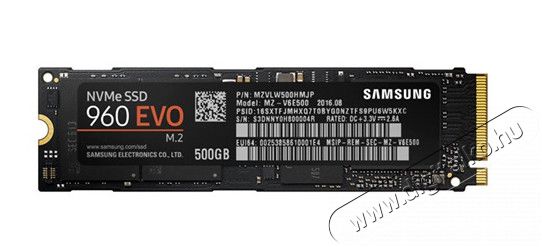 SAMSUNG 960 EVO 500GB M2 PCIe (MZ-V6E500BW) SSD Iroda és számítástechnika - Adattároló / merevlemez - SSD - 312906