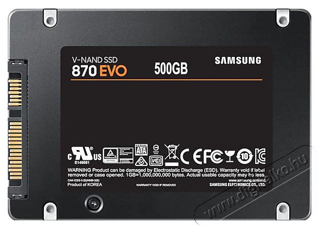 SAMSUNG 500GB SATA3 2,5 870 EVO (MZ-77E500B/EU) SSD Iroda és számítástechnika - Adattároló / merevlemez - SSD