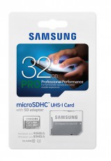 SAMSUNG microSD 32GB Pro UHS-I:3 MB-MG32EA/EU + SD adapter Memória kártya / Pendrive - MicroSD / MicroSDHC kártya - 302758