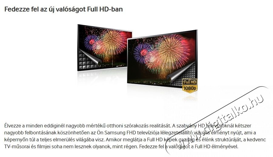 SAMSUNG UE40H5000AW Telev&iacute;zi&oacute;k - LED telev&iacute;zi&oacute; - 1080p Full HD felbont&aacute;s&uacute; - 277585