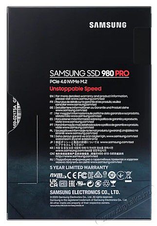 SAMSUNG 2000GB NVMe 1.3c M.2 (MZ-V8P2T0BW) SSD Iroda és számítástechnika - Adattároló / merevlemez - SSD