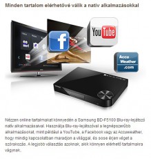 SAMSUNG BD-F5100 (3 év garancia!) Audio-Video / Hifi / Multimédia - CD / DVD / Blu-Ray / Multimédia készülék - Blu-ray lejátszó - 265713