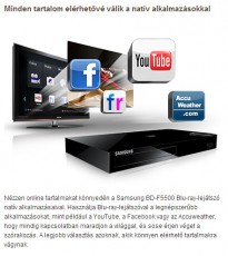 SAMSUNG BD-F5500 Blu-Ray lejátszó  Audio-Video / Hifi / Multimédia - CD / DVD / Blu-Ray / Multimédia készülék - Blu-ray lejátszó - 265714