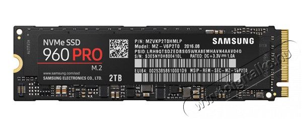 SAMSUNG 960 Pro 2TB PCI Express (MZ-V6P2T0BW) SSD Iroda és számítástechnika - Adattároló / merevlemez - SSD - 312897