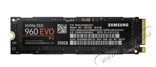 SAMSUNG 960 EVO 250GB M2 PCIe MZ-V6E250BW SSD Iroda és számítástechnika - Adattároló / merevlemez - SSD - 312898
