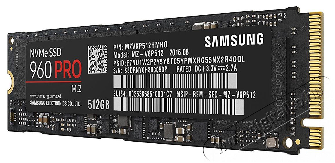 SAMSUNG 512GB NVMe M.2 2280 960 PRO (MZ-V6P512BW) SSD Iroda és számítástechnika - Adattároló / merevlemez - SSD - 326157