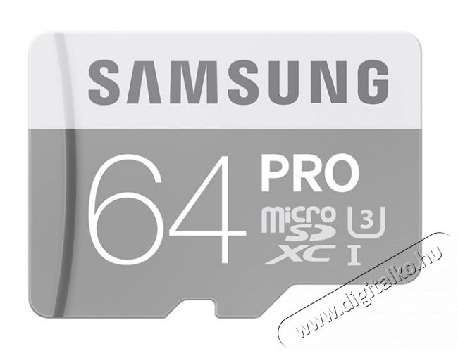 SAMSUNG microSDXC 64GB Pro Class 10 UHS-1 U3 MB-MG64EA/EU memóriakártya + adapter Memória kártya / Pendrive - MicroSD / MicroSDHC kártya - 302763