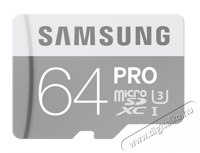SAMSUNG microSDXC 64GB Pro Class 10 UHS-1 U3 MB-MG64E/EU memóriakártya Memória kártya / Pendrive - MicroSD / MicroSDHC kártya - 302762