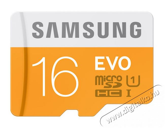 SAMSUNG microSD 16GB EVO UHS-1 MB-MP16DC/EU Memória kártya / Pendrive - MicroSD / MicroSDHC kártya - 302647