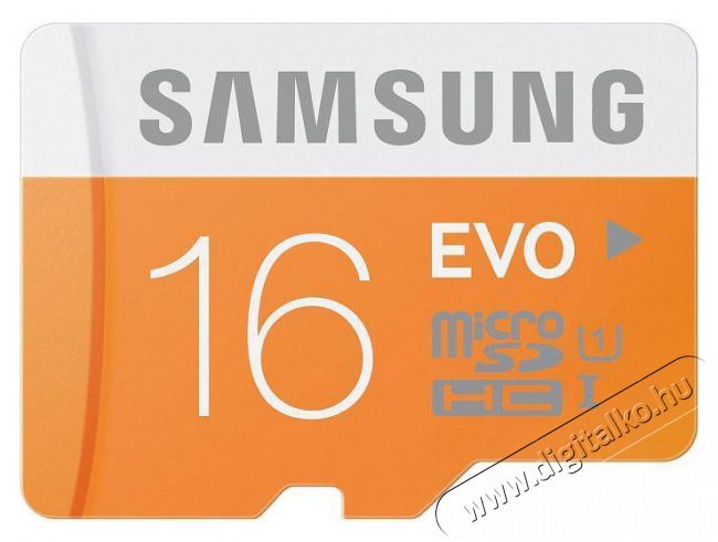 SAMSUNG microSD 16GB Evo UHS-I:1 MB-MP16D/EU Memória kártya / Pendrive - MicroSD / MicroSDHC kártya - 302751