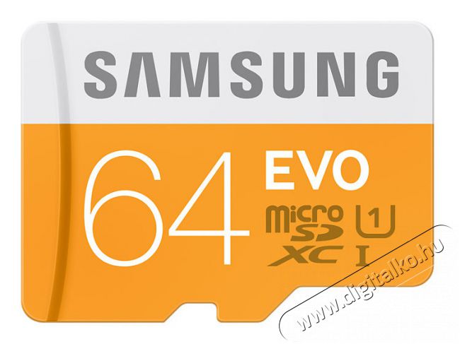 SAMSUNG microSD 64GB EVO UHS-1 MB-MP64DC/EU Memória kártya / Pendrive - MicroSD / MicroSDHC kártya - 302649