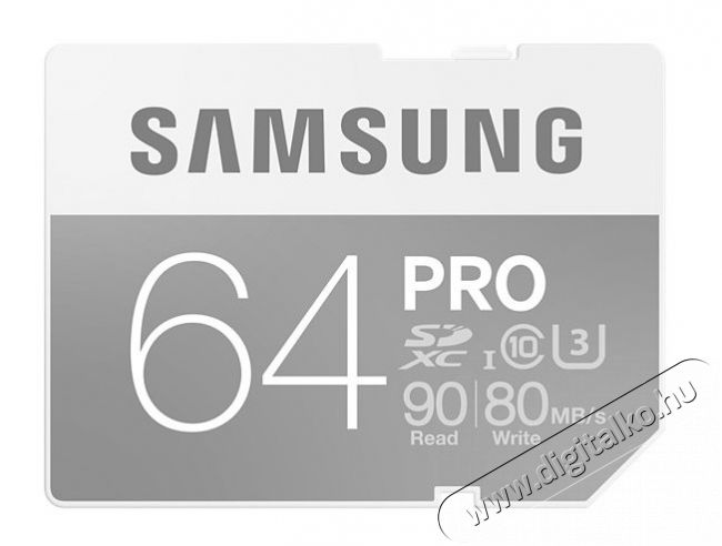 SAMSUNG SDXC 64GB Pro Class 10 UHS-1 U3 MB-SG64E/EU memóriakártya Memória kártya / Pendrive - SD / SDHC / SDXC kártya - 302764